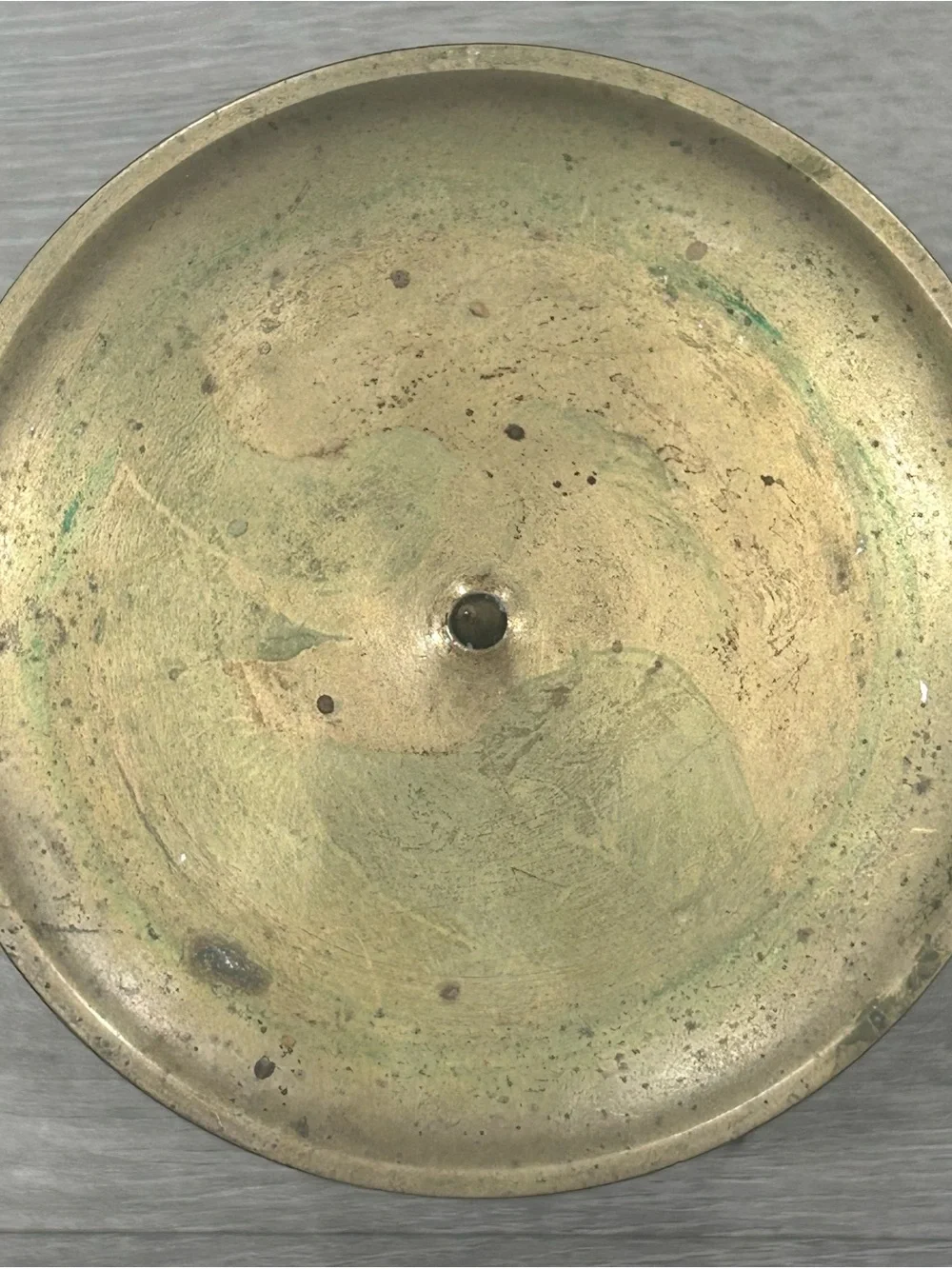 Vintage Andrea by Sadek Brass Pillar Candle Holder Square Base